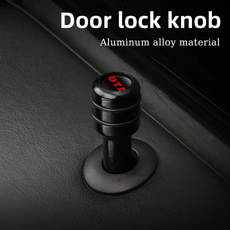2/4Pcs Car Aluminum Alloy Door Lock Pins Rods Knobs For VW GTI Tiguan Golf Polo Scirocco Passat Jetta T-ROC Touareg Touran CC Sh