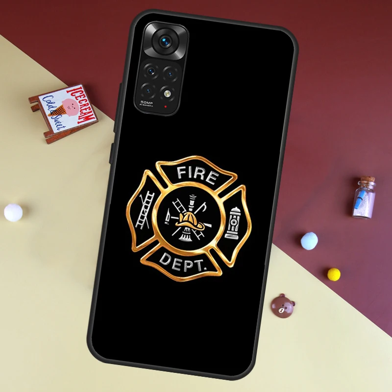 Firefighter Fire Department Fireman For Xiaomi Redmi Note 11 Pro Case For Redmi Note 8 9 12 10 Pro 9S 10S 11S 9A 9C 10C Cover