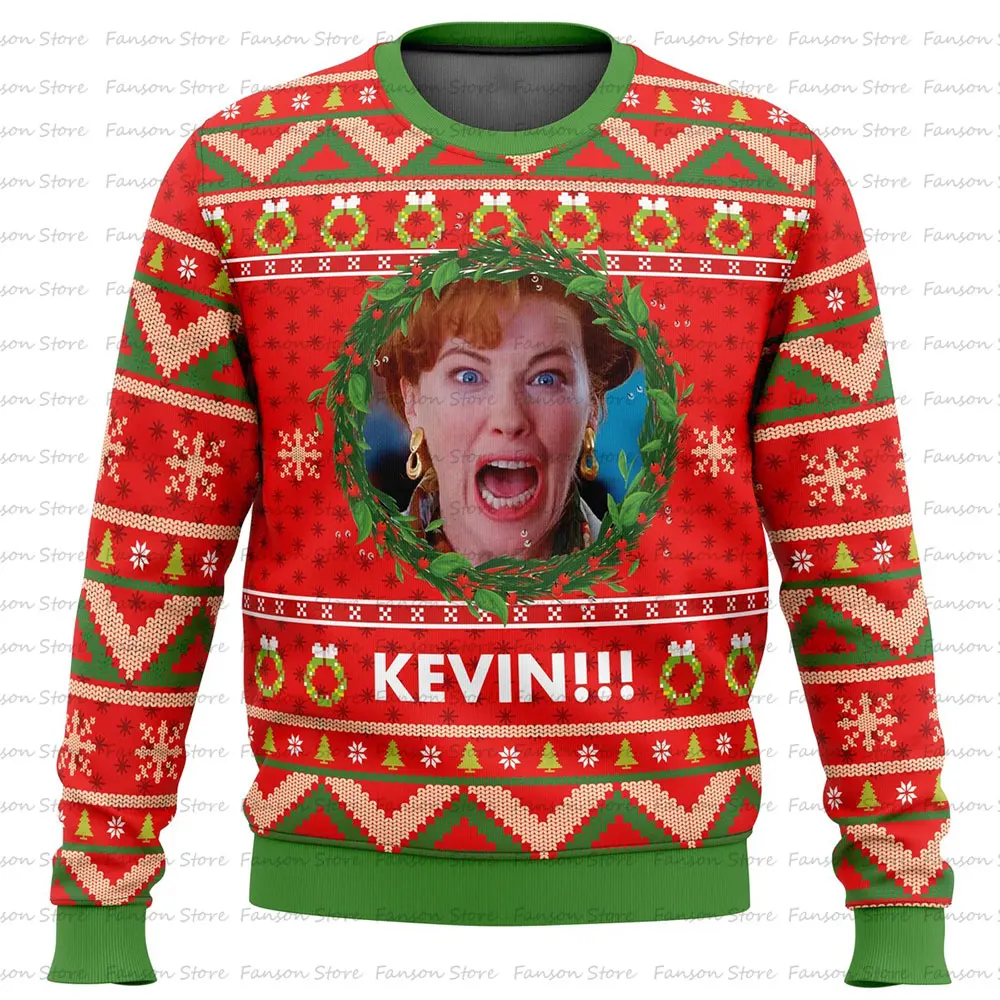 Merry Christmas Home Alone Ugly Christmas Sweater Cartoon Anime Women Men Pullover Tops 2025 Fashion Couple Hoodie Sweatshirt