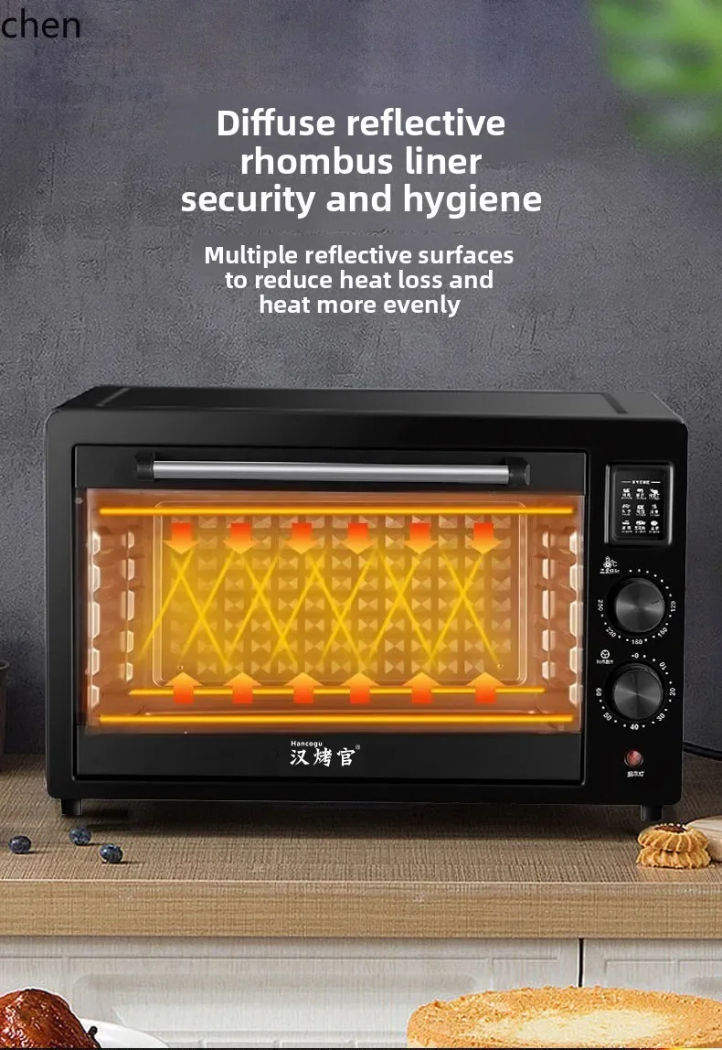 Электрическая духовка ZZ LXC, бытовая маленькая печь, многофункциональная автоматическая духовка большой емкости 48 литров