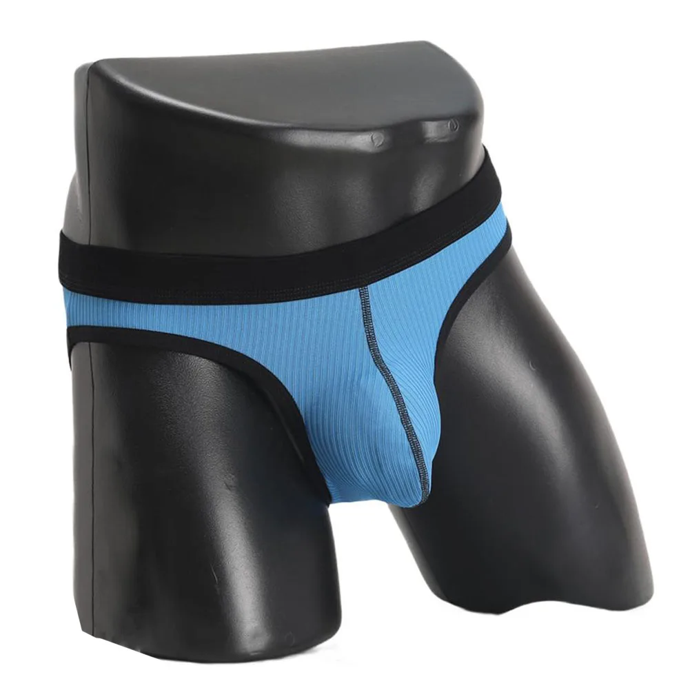 

Solid Color Underpants Dark Blue Breathable Briefs Brand New Condition Classic Style Panties Men's Fashion Underwear