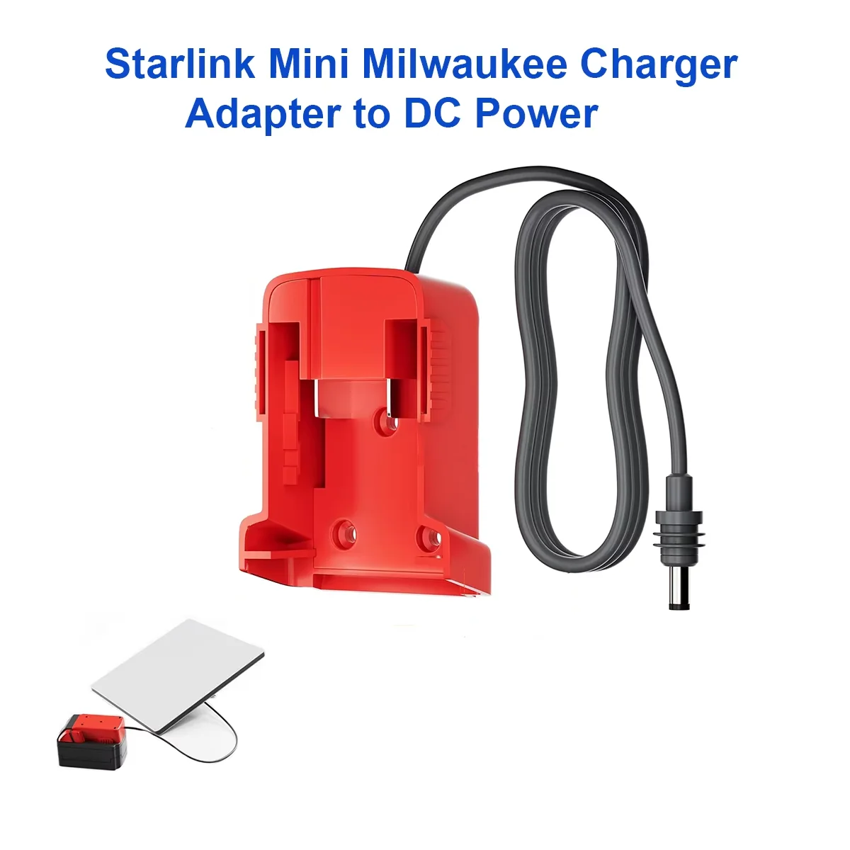 For Starlink Mini Power Cable for Milwaukee Battery 18AWG Cable Milwaukee Charger Adapter to DC Power Plug and Play