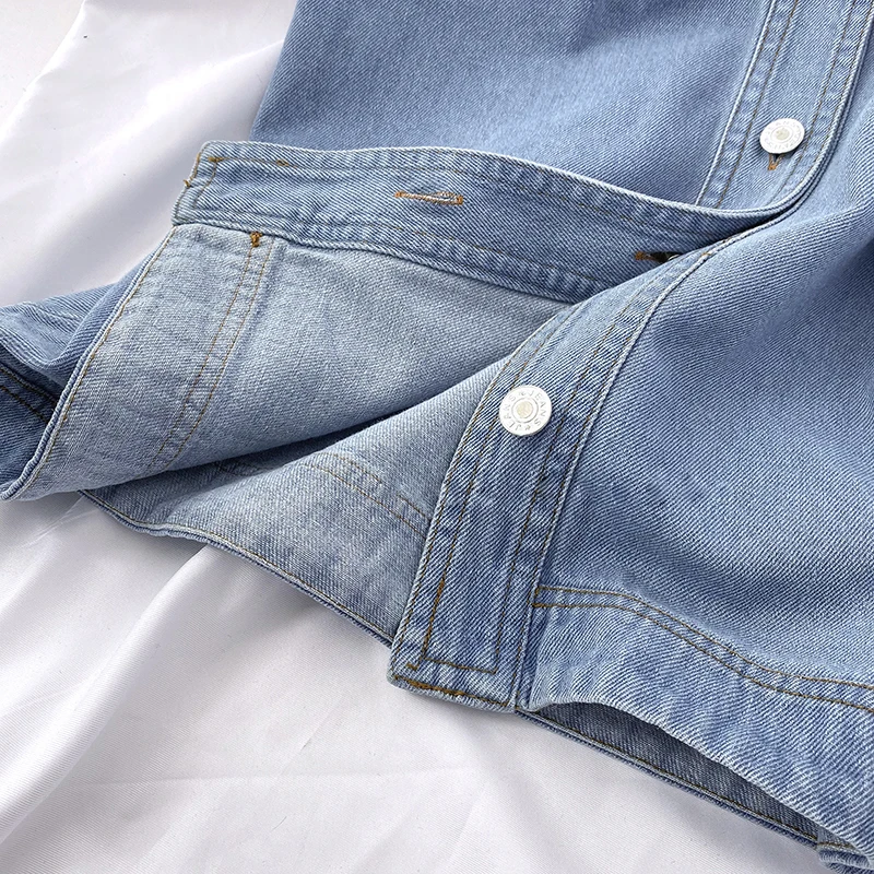 Summer 2025 Hollow Out Lace-up Women's Dress Puff Sleeve Mini Chic Dresses For Women Female Clothing Denim Dress Clothes SL430