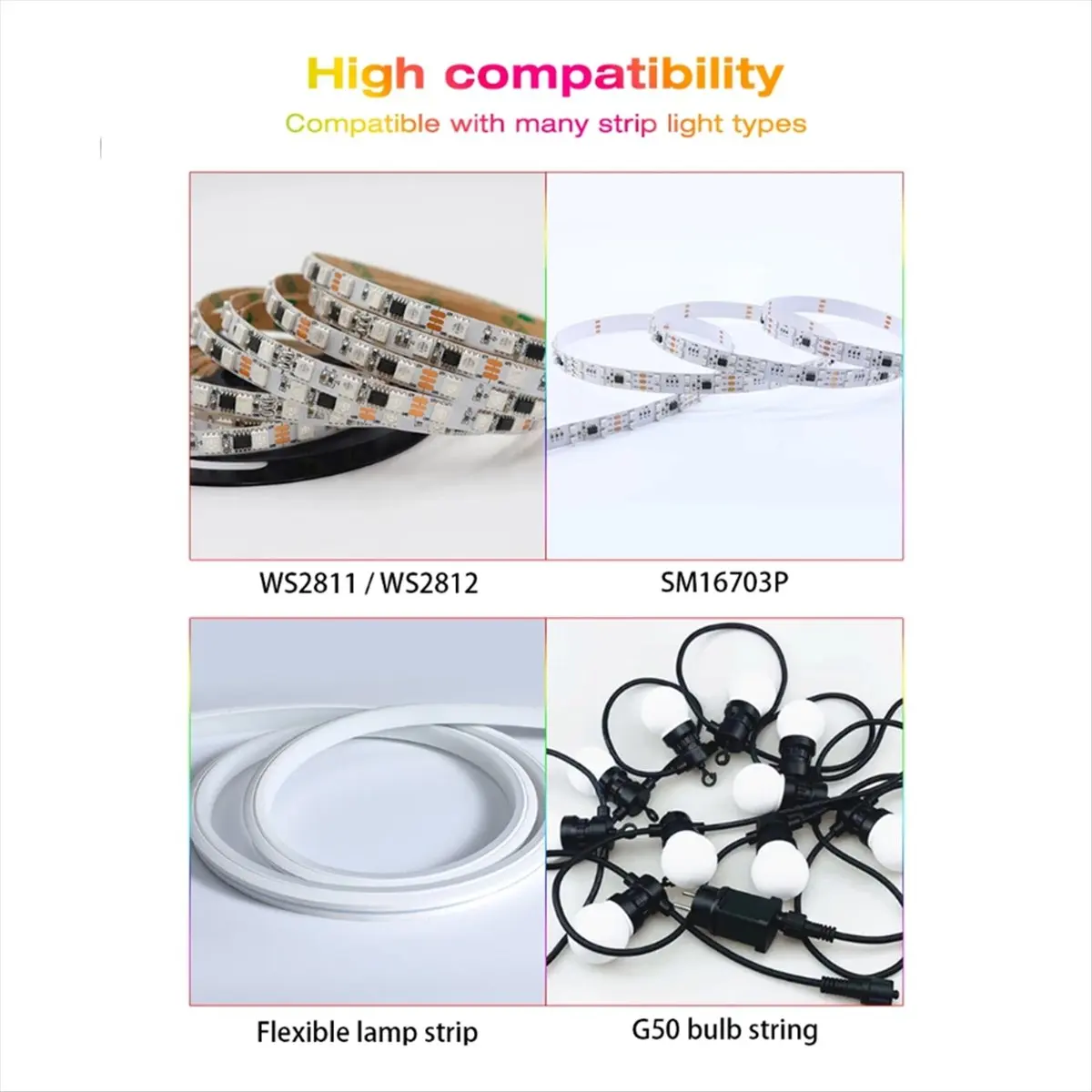 ☶❈＊♥AC1466- RGB IC LED Strip Controller WS2811 WS2812 Addressable Digital Light Control Dynamic Lighting Hub 9 Effects