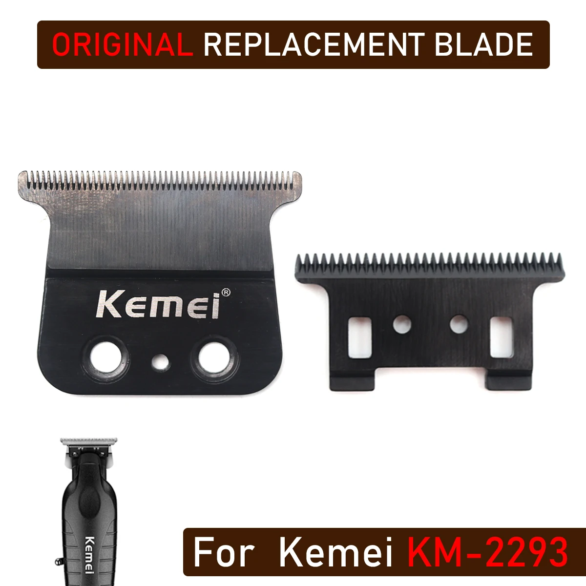 Original Replaceable Blade Cutter Head for Kemei KM-2293 Professional Hair Clipper 0mm Blade Hair Cutting Machine Accessories