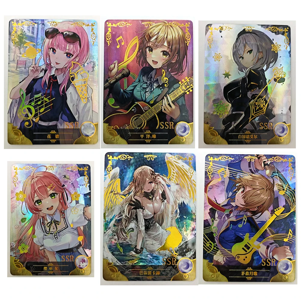 เทพธิดา Story 1M14 SER GR SSR Takanashi Rikka Frieren Yukoku Kiriko เลเซอร์ Rainbow ฟอยล์การ์ดสะสมเด็กวันหยุดของขวัญ