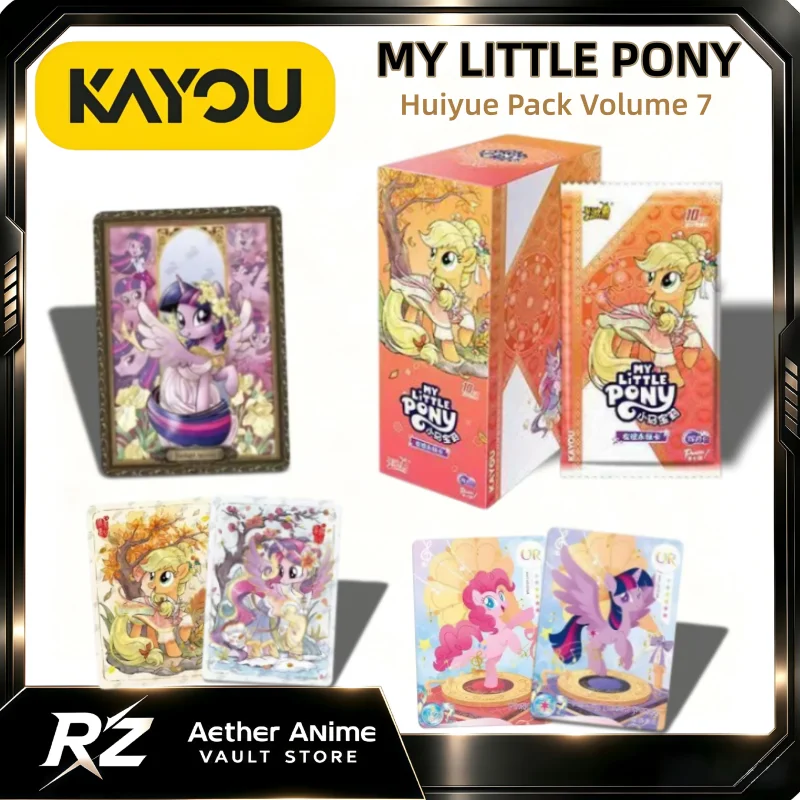 KAYOU Oficial My Little Pony Twilight Sparkle Pack Serie 7 Tarjeta Coleccionable de Cartoon Pinkie Pie Mercancía de Anime