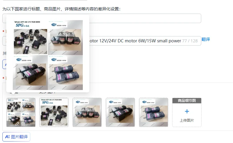 Imported SPG Korean Motor 12V/24V 6W/15W Small Power DC Motor for DIY Projects And Household Appliance Repair
