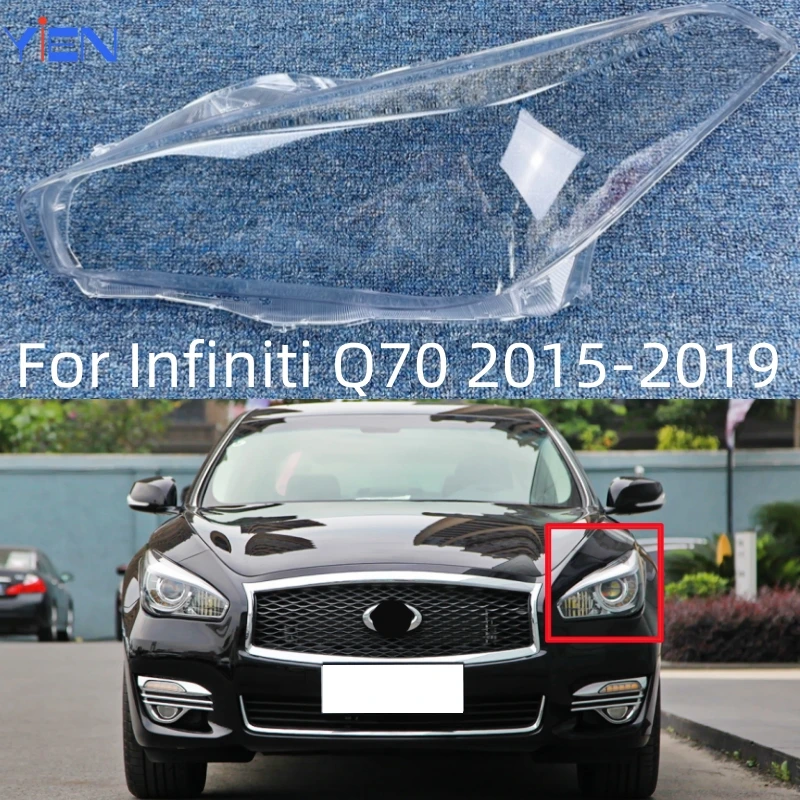 

For Infiniti Q70 2015 2016 2017 2018 2019 Cars Accessories Replace A Transparent PC Lights Shell Headlights Glass