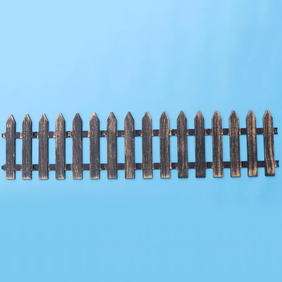 

8Pcs Miniature Picket Fence Set Eco Friendly Plastic Garden Decor for Home DIY Fairy Garden Mini Landscaping Bronze