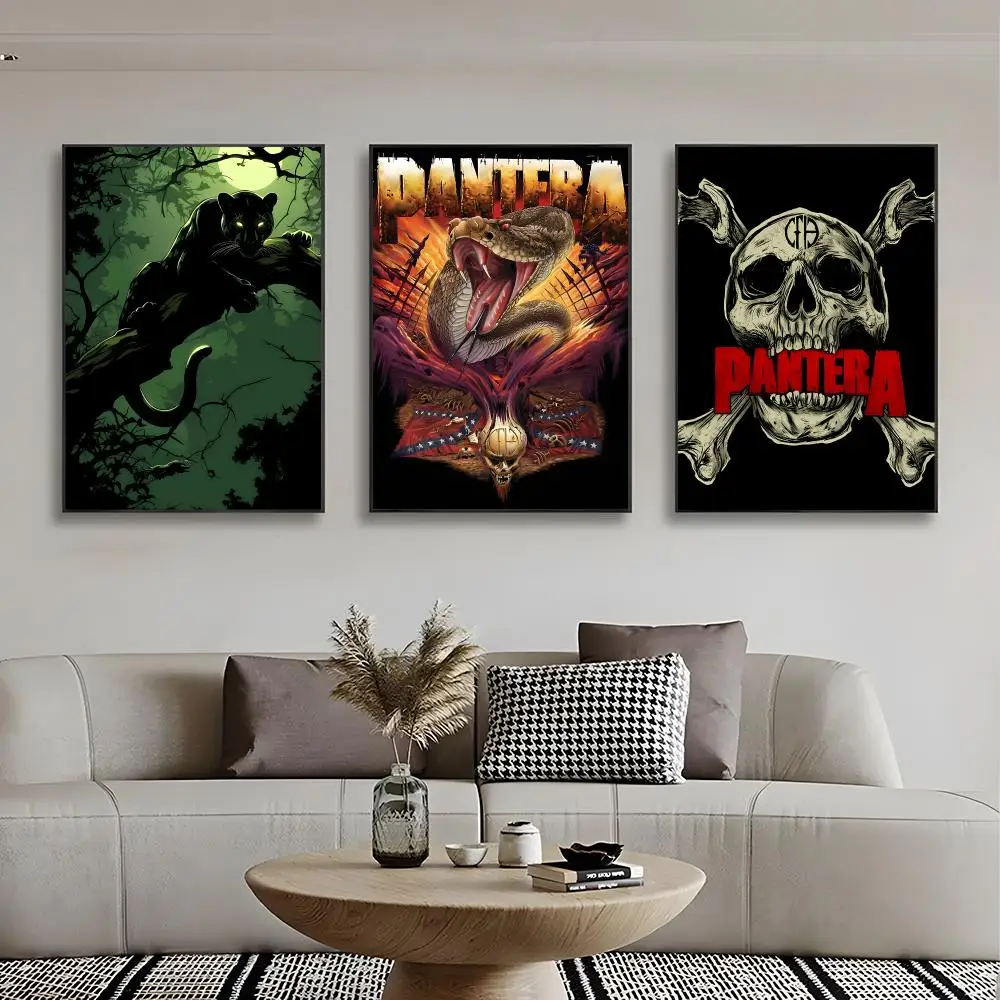 Groove P-Pantera Poster Retro Kraft Paper Sticker DIY Room Bar Cafe Aesthetic Art Wall