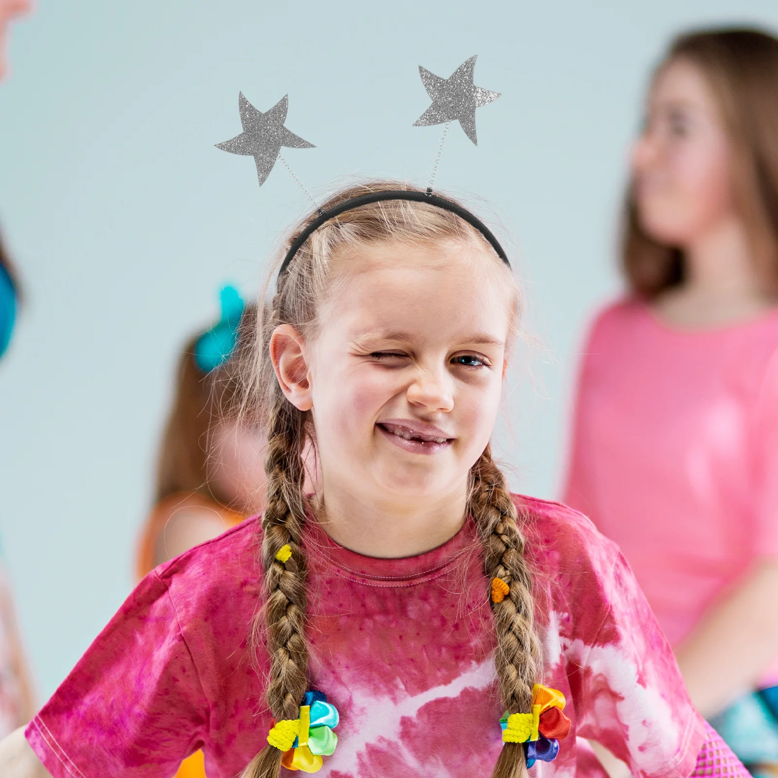 

3pcs Star Hair Bands Glitter Headdress Party Supplies Hair Accessories Birthday Party Favors Decorative Photo Props Silver