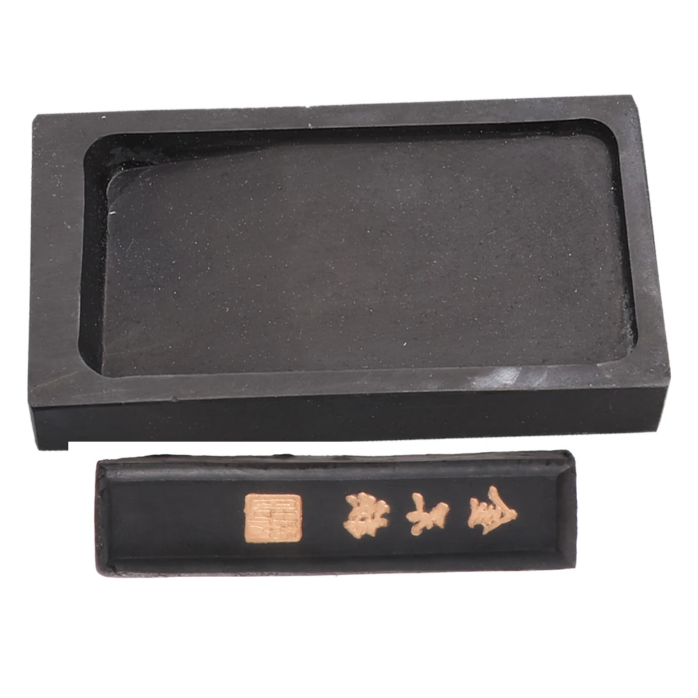 1 set 1 Set Chinese Inkslab For Calligraphy Painting Grinding With Ink Stick Compact Reusable Easy Clean Art Craft Tool