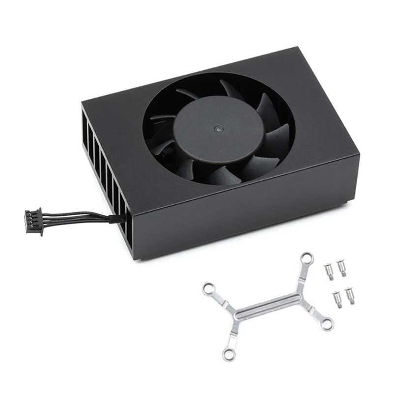 

Aluminum Alloy Heatsink for Dc 5V for Xavier NX Speed-Adjustable Fan With Elastic Bracket And Height-Limited Screws