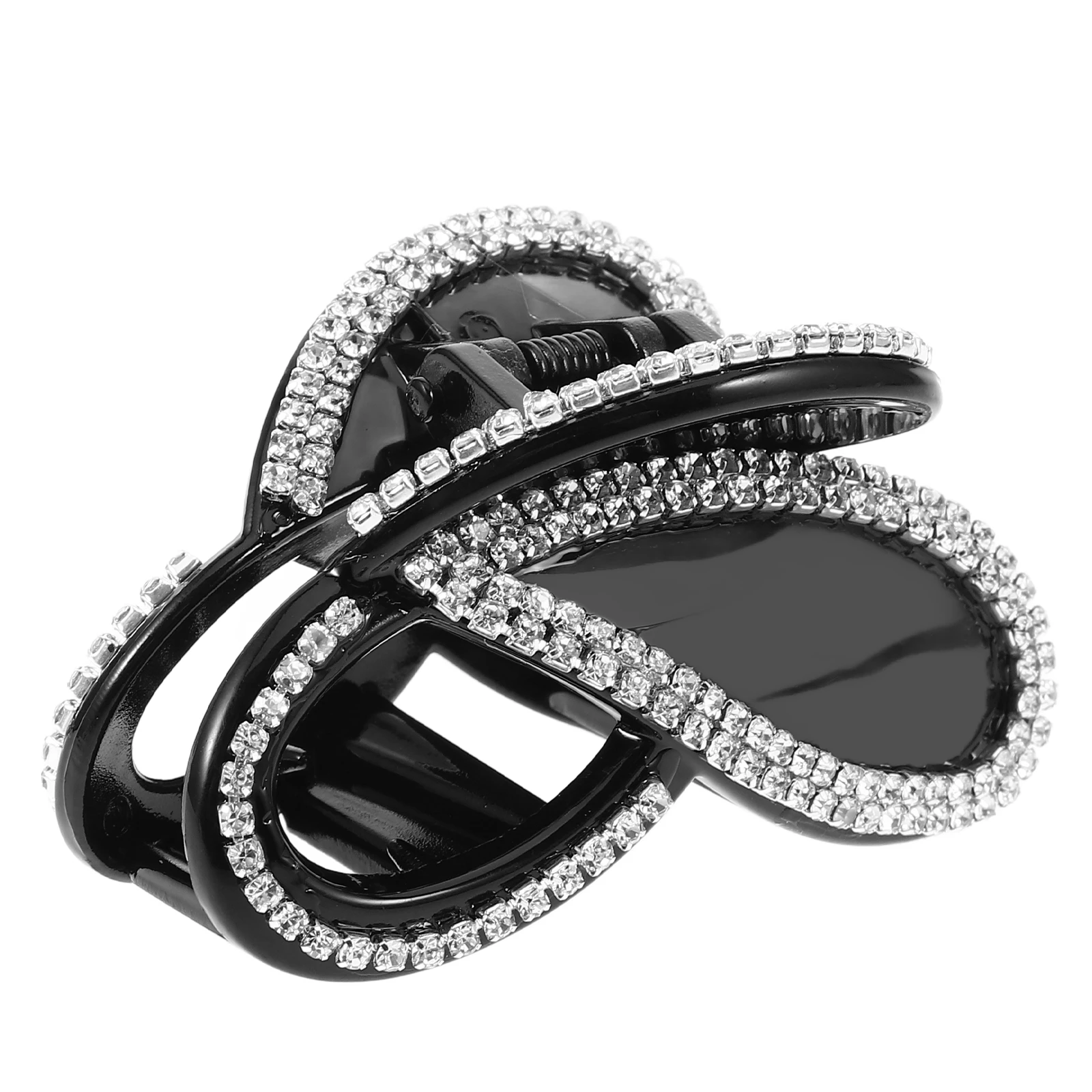 

Rhinestone Hair Barrettes Jaw Clip Beautiful Woman Simple Lightweight Durable Non Damaging Styling Aid Travel Holiday Home