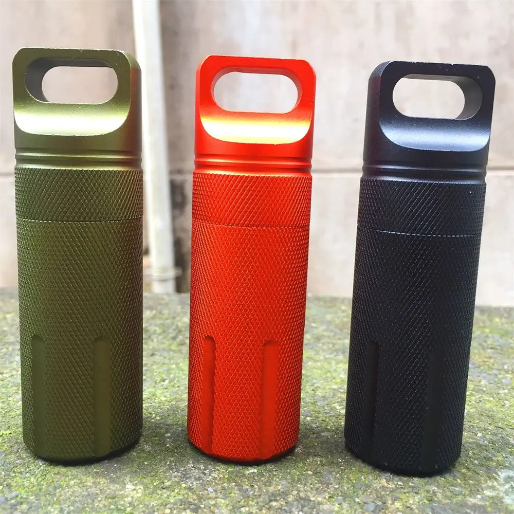 Container Survival Storage Waterproof Seal Bottle EDC Survival Kit Capsule Seal Bottles Pill  Airtight Case