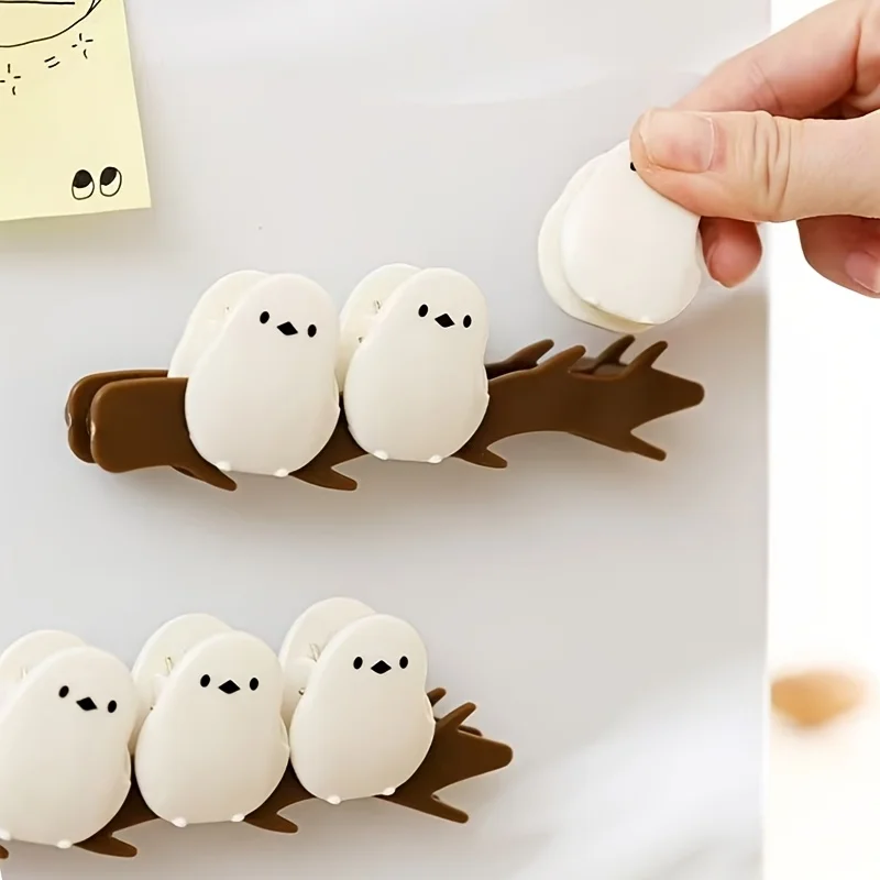 1 Set/3pcs Adorable 3D Bird-shaped Magnetic Food Sealing Clips, Strong Magnetic Snack Bag Closers, Fridge Magnet Decorations