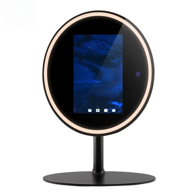 

Smart Makeup Mirror Advanced LED Desktop Mirror Desktop Round Multifunctional AI Skin Detection Makeup Mirror with Light