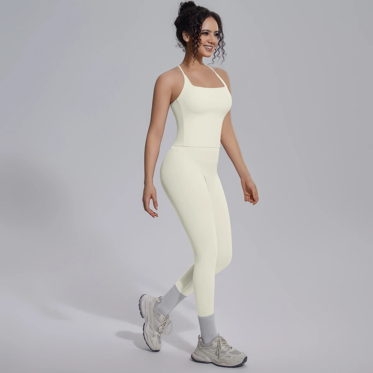Quick Drying Legging Outdoor Running Yoga Set for Womans High Waisted Push Up Female Pants Gym Sexy Beautiful Back Vest Yoga Set