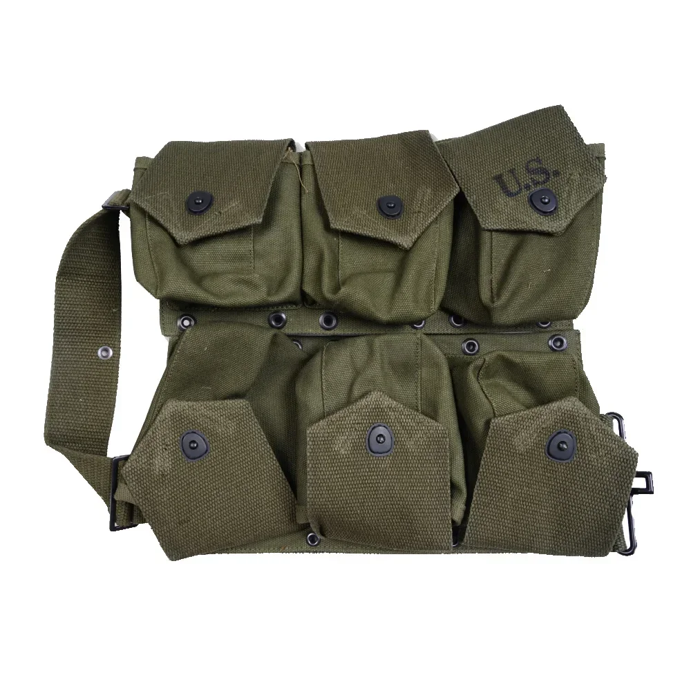 WWII WW2 American Soldier Six Company Pack Kit di attrezzature verde duro kaki Borsa per attrezzature di grande capacità