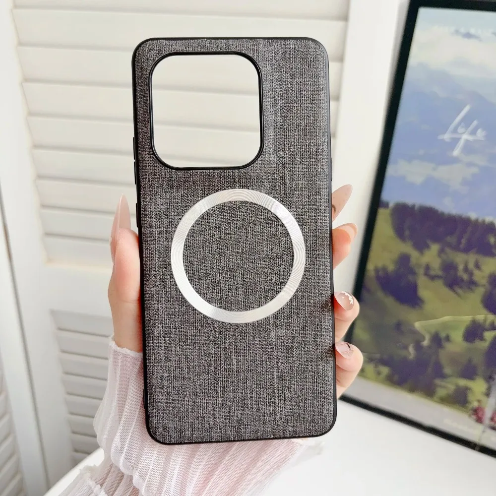 Funda rígida de diseño Magsafe para Motorola Edge 70 60S 60 Pro Fusion+, funda rígida de cuero antigolpes para Moto X70 Air Pro