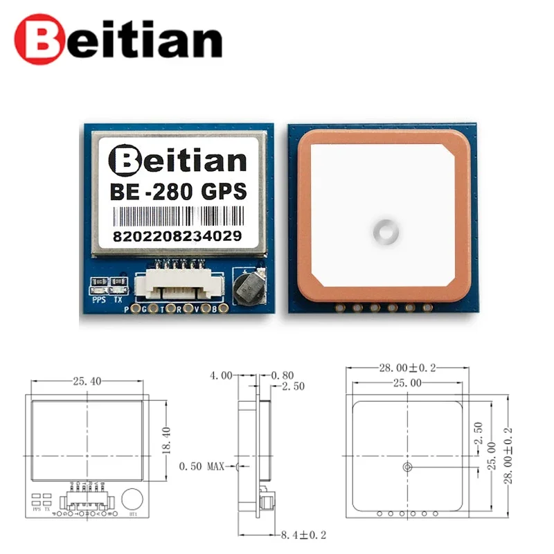 Beitian GPS Module BE-180 BE-220 BE-280 BE-880  With Antenna M10050 GNSS Ultra-low Power GNSS Receiver for Vehicle Drones