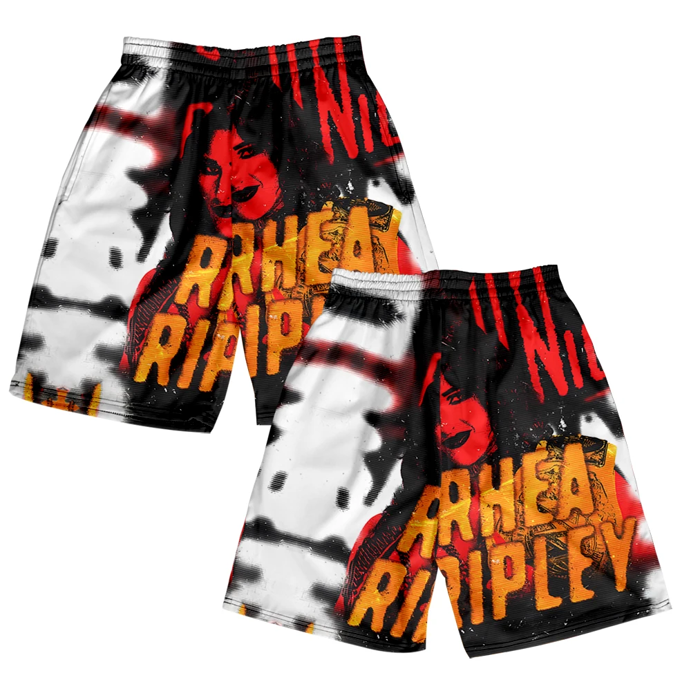 

Rhea Ripley Merch Print Fake Two Shorts Cosplay Women Men Fashion Casual Streetwear