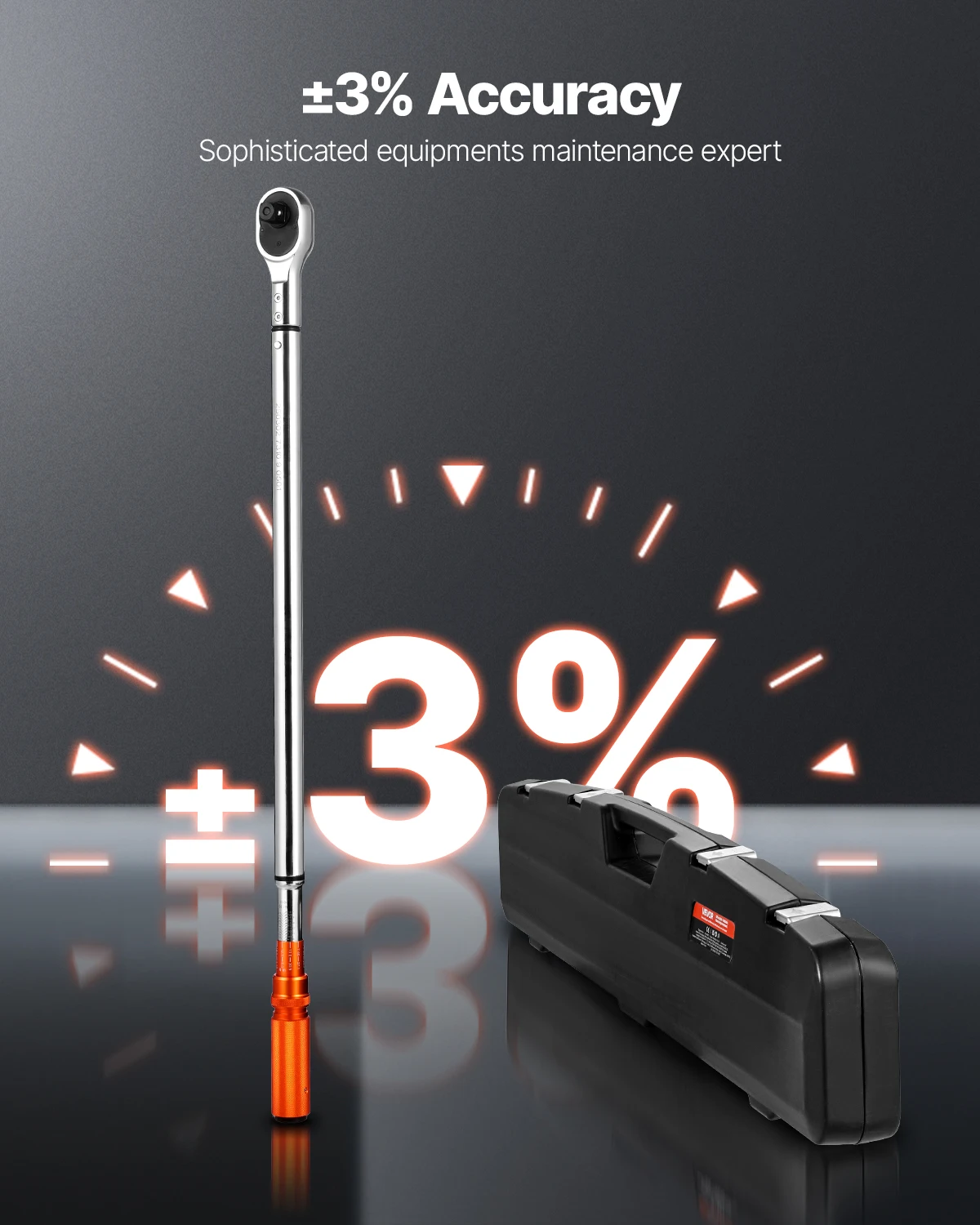 【Hot】 Click Torque Wrench 3/4 Inch Drive 100-600 lbf-ft Dual-direction Torque Wrench Set Alloy Steel for Automobile Repair