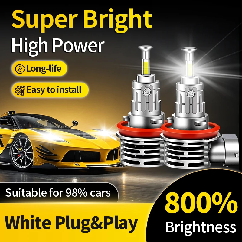 

2PCS Canbus 30000LM 100W H8 H9 LED Bulb H11 H16(JP) 360 Degree Auto Car Headlight 6000K White Fog Light 12V Daytime Running Lamp