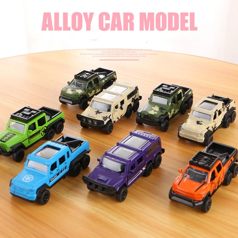 New alloy pull back military style off-road vehicle models,simulated pickup truck car toys,original packaging gift toy,wholesale