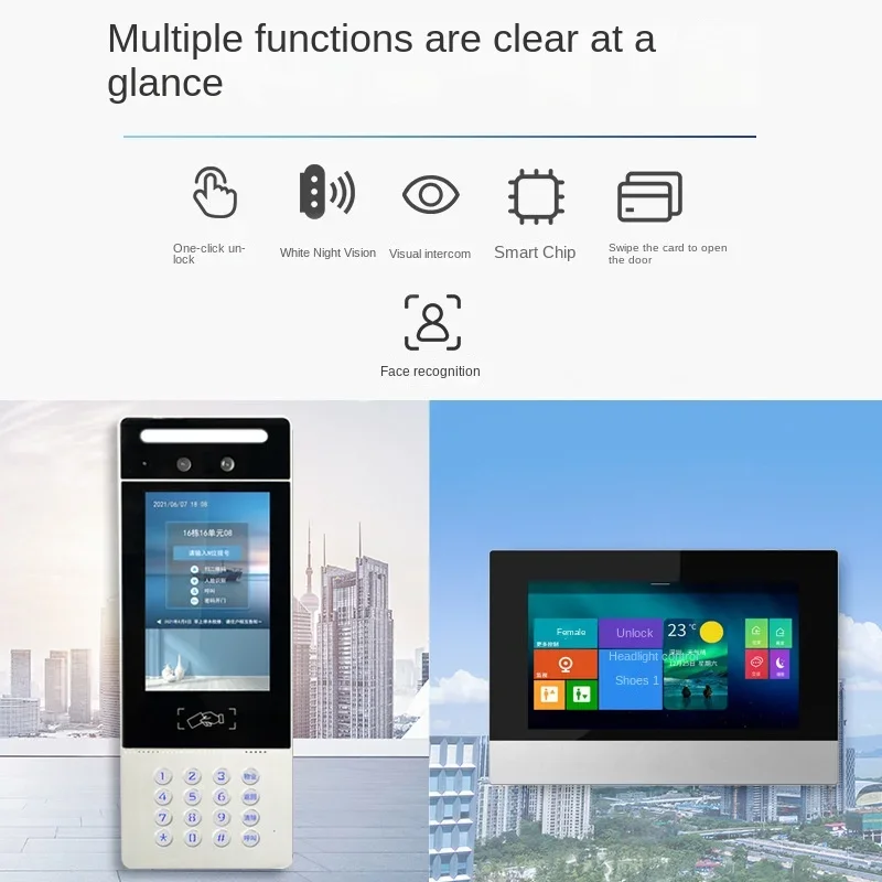 

Wireless Face Recognition Cloud Intercom Intelligent Wireless Cloud Intercom Access Control System Community Home