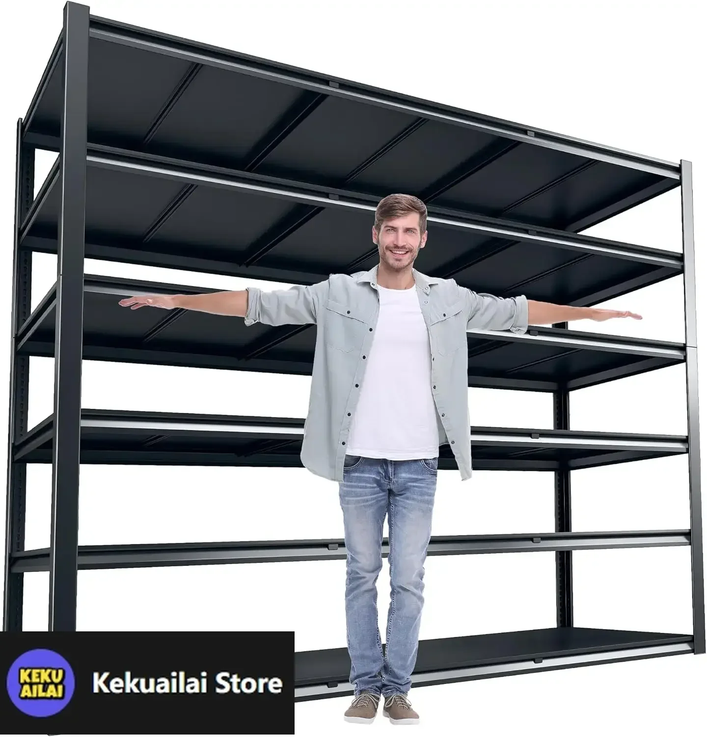 

84“H Garage Shelving Heavy Duty Storage Shelves 3500 LBS Adjustable Metal Shelving Uints and Storage for Garage.
