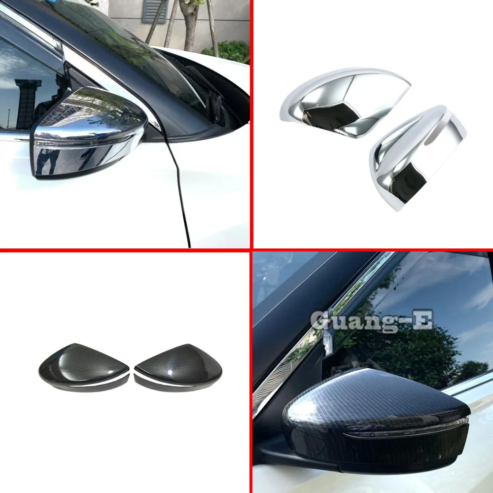 Decoration Back Rear View Eyebrow Side Door Mirror Cover Stick Trim Frame For Nissan Kicks 2017 2018 2019 2020 2021 2022 2023