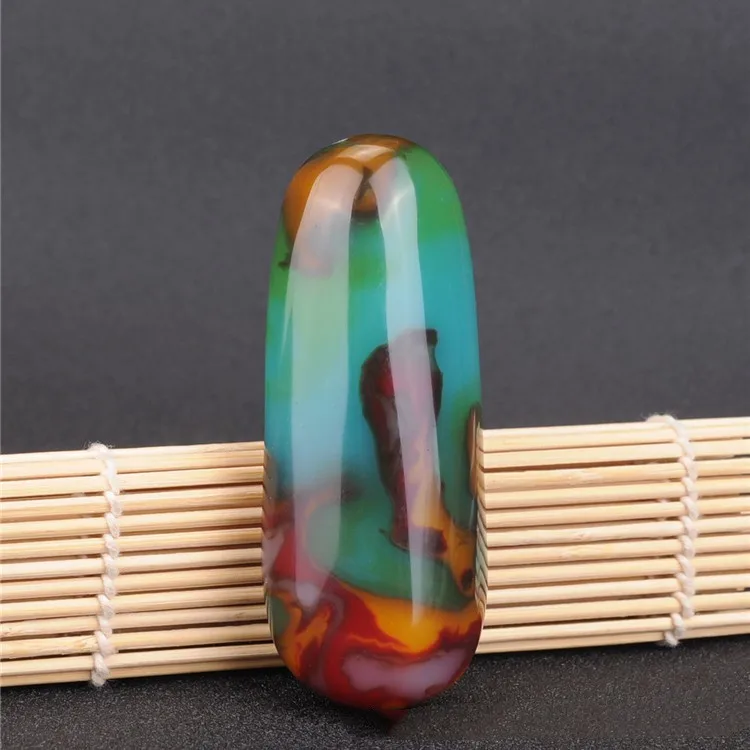 Xinjiang Hetian Jade Colorful Jade Fitness Play Pieces Popular Joker Pendants for Men and Women