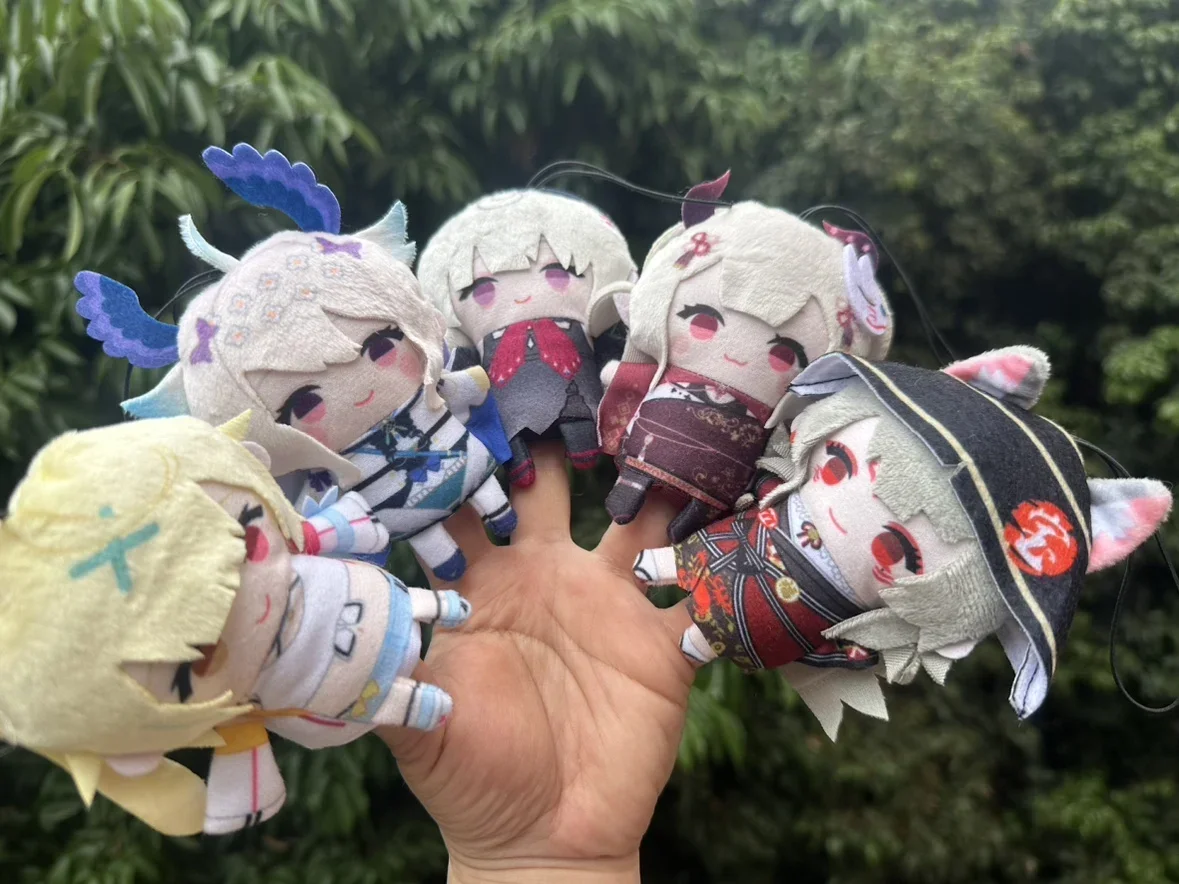 12cm Nijisanji Finger Puppet miękki pluszowy pełz lalek zabawki wykwintne wykonanie towarzyszą prezenty urodzinowe dla przyjaciół lub dzieci