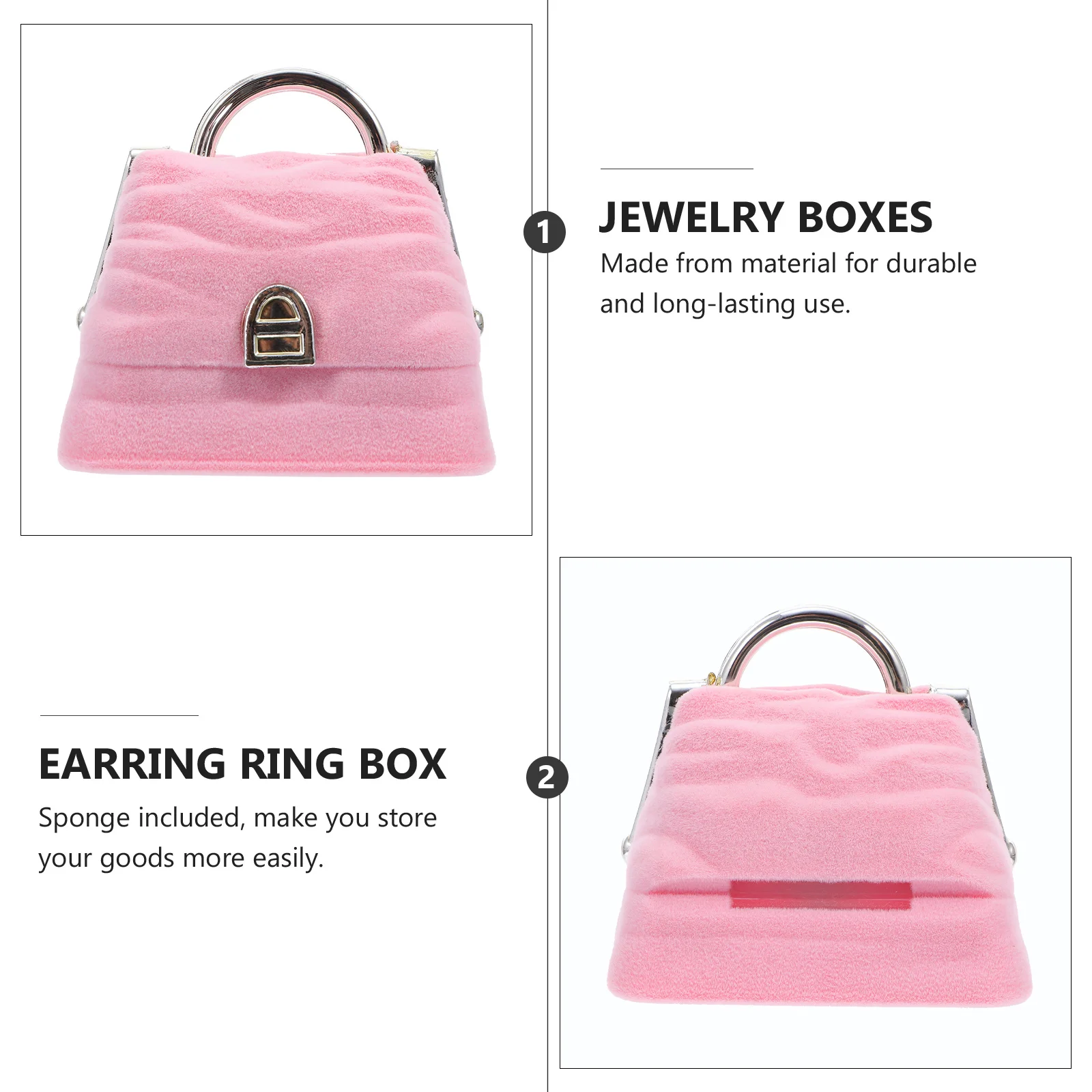 Handbag Style Ring Box Practical and Decorative for Anniversary Celebration Wedding Proposal Handbag Shape Ring Box