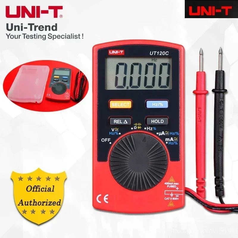 uni-t-ut120a-c-ポケットサイズデジタルマルチメーター-周波数・ダイオード測定-自動レンジ-簡単持ち運び