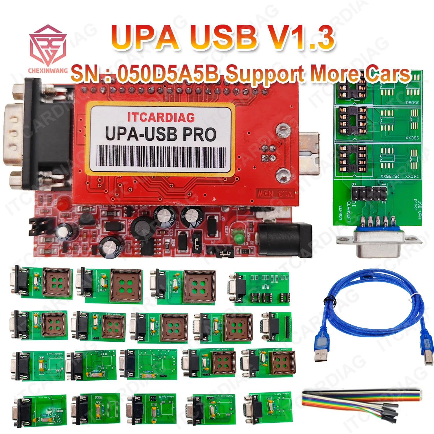 

ITCARDIAG UPA USB PRO V1.3 SN:050D5A5B NEC Programmer With 350MB Full Script Auto ECU Chip Tunning Tool Support More Cars