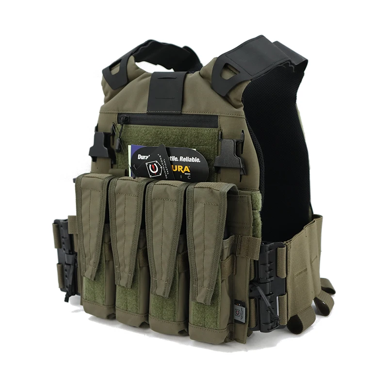 TW-M080 Delustering TwinFalcons Tactical Detachable Flap QUAD SMG Mag Pouches Panel for Plate Carrier Tactical Vest