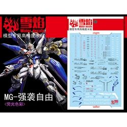 Model Decals Water Slide Decals Tool For 1/100 MG Strike Freedom Fluorescent Sticker Models Toys Accessories