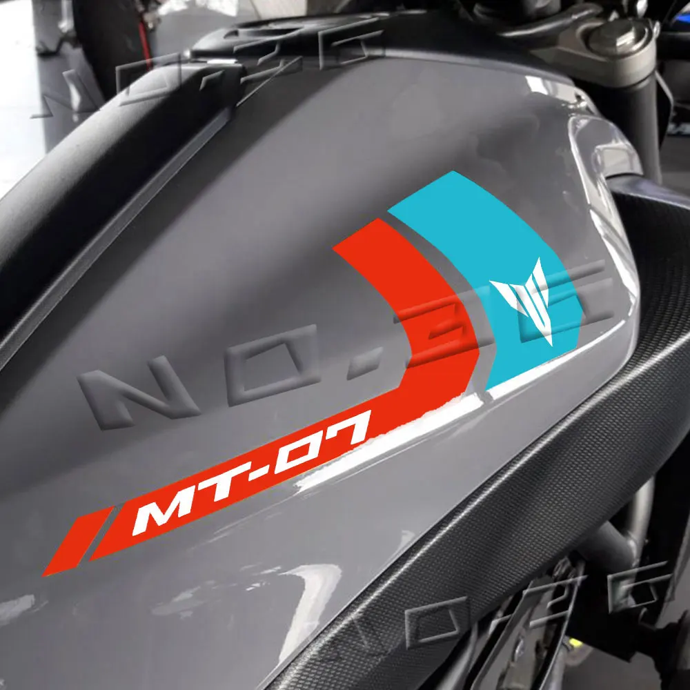 For MT-07 MT07 mt 07 Motorcycle Fuel Tank Stripe Sticker 3M Logo Decal Accessories Waterproof 1 Pair