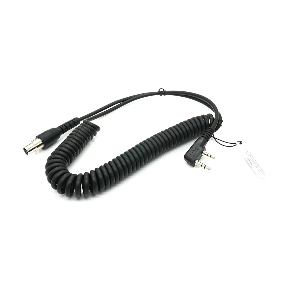 Handheld Ridao Aviation Headset 2-Pin to 5-Pin Cable Compatible with Kenwood/Baofeng/RH5R/RDH/HYT/Relm,CC-Ken