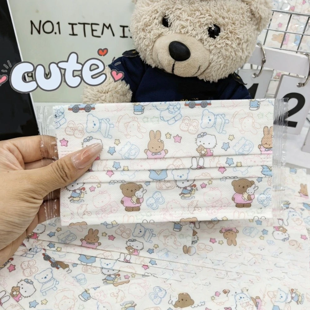 10/30/50/100 個かわいいかわいいミッフィーフェイ - Kids Face Mask のレビューと価格