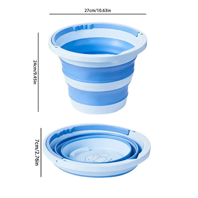 دلو ماء قابل للطي دلو مدمج مع مقبض 6 لتر موفر للمساحة في الهواء الطلق وعاء الماء حاوية المياه المنزلية للمنزل في الهواء الطلق #6