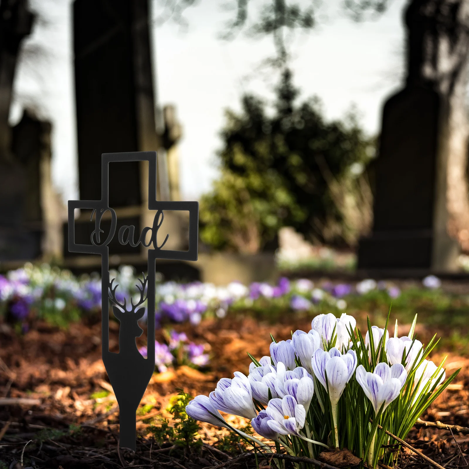 

Металлический кладбищенский кол Мемориальный крест Могила Декор Легкая вставка Прочный железный двор Скульптура Цвинтарный крест Орнамент