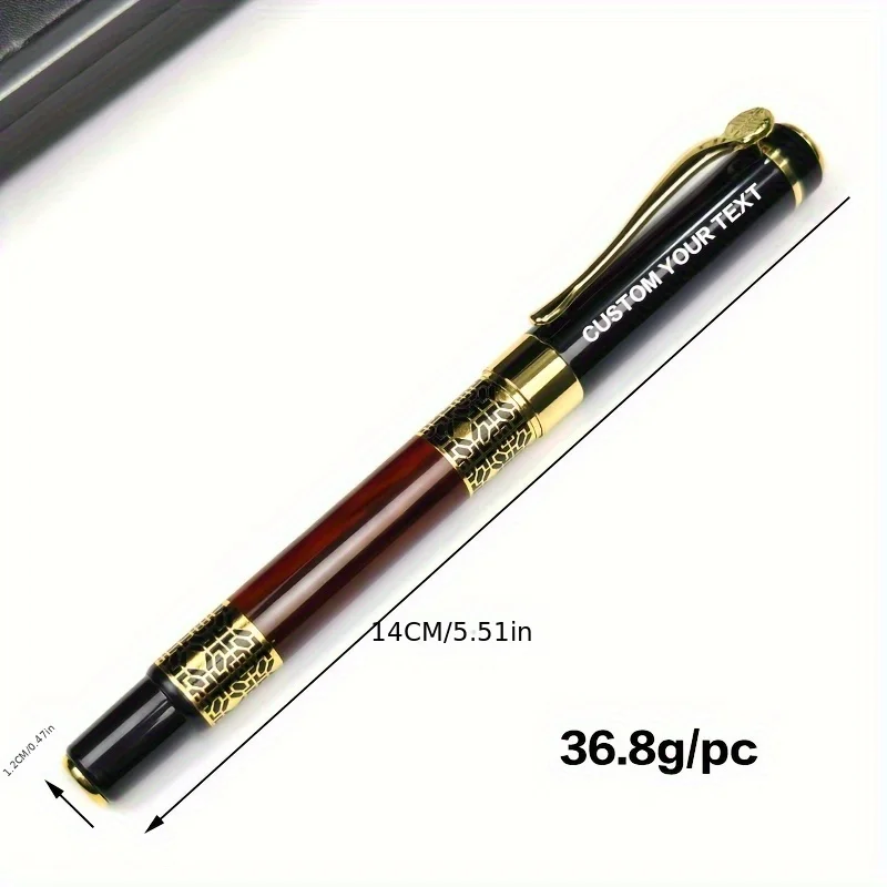 Personalisiertes Retro-Luxus-Stiftset in Geschenkbox, Premium-Geschäftsstift, Ideales Geschenk für Büro, Hochzeit, Abschluss und Feiertage – Detail 4