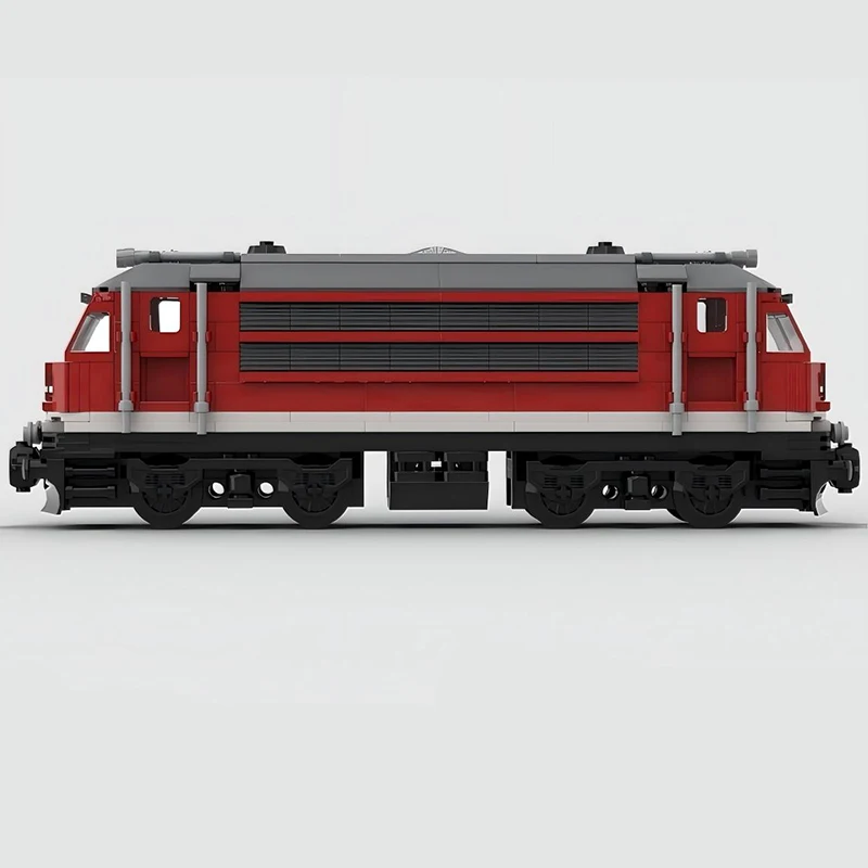 400 PCS transport Red cargo diesel locomotive MOC Customize Modular Building Block Creative Design Kids DIY Festival Toy Gift - view 5