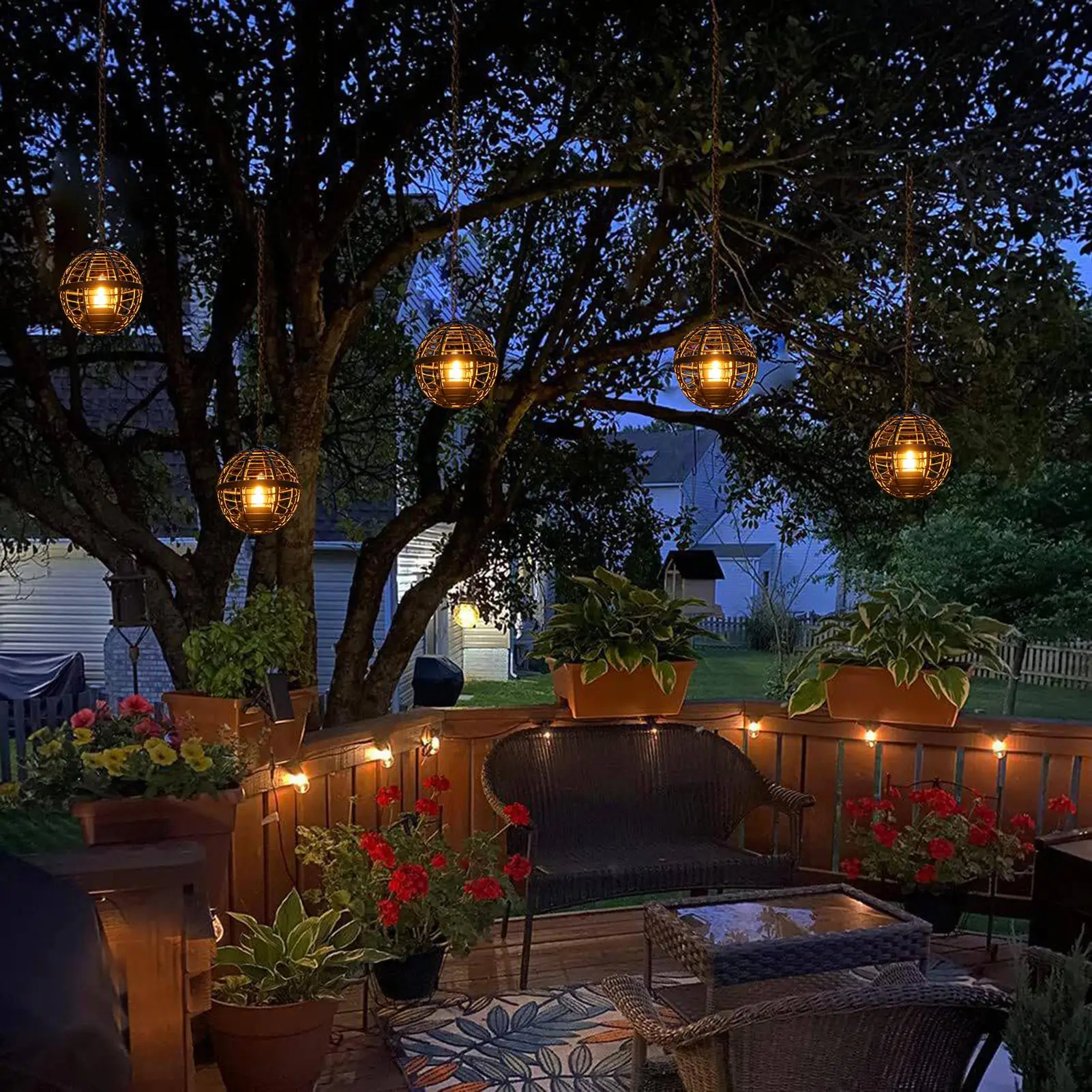 

Patio Decor Solar Tealight Metal Hangable Decorative Centerpiece Solar Powered Tealights For Porch Patio Garden Yard Farmhouse