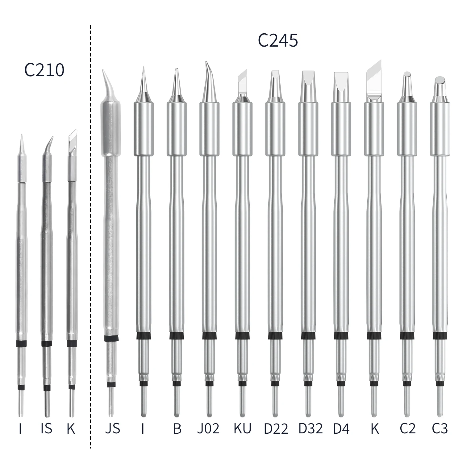 Pontas de Solda Universais C245 C210 de Substituição para Cabo JBC T245 T210, Cabeça de Ponta de Ferro de Solda T80/T80P T90 HS-02