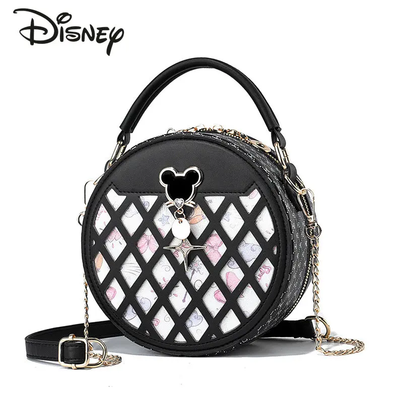 Disney Mickey's New Women's Handbag Fashionable High Quality Small Round Bag, Popular Online, Versatile Girls' Crossbody Bag